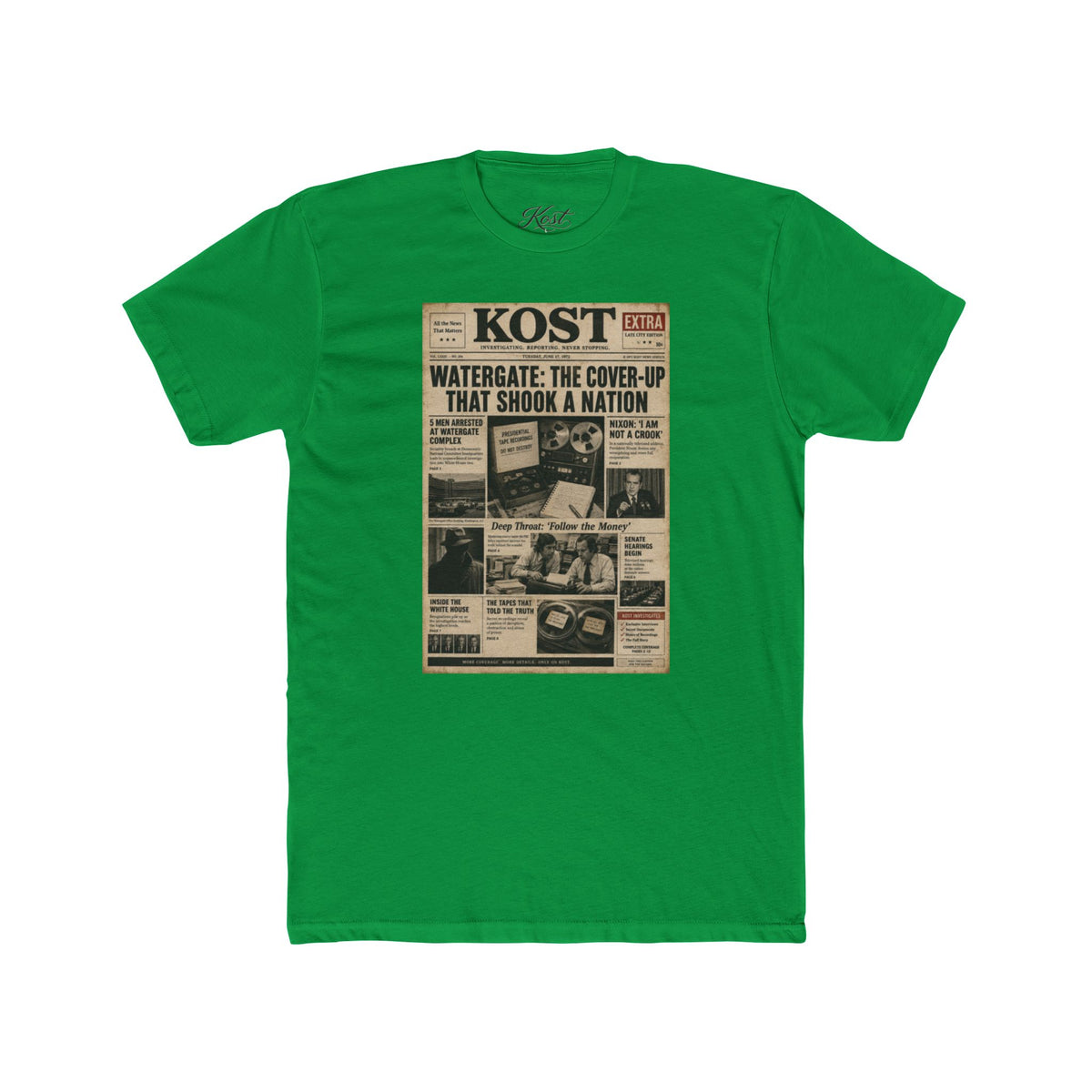 Watergate Front Page T‑Shirt — Vintage Newspaper Graphic Tee
