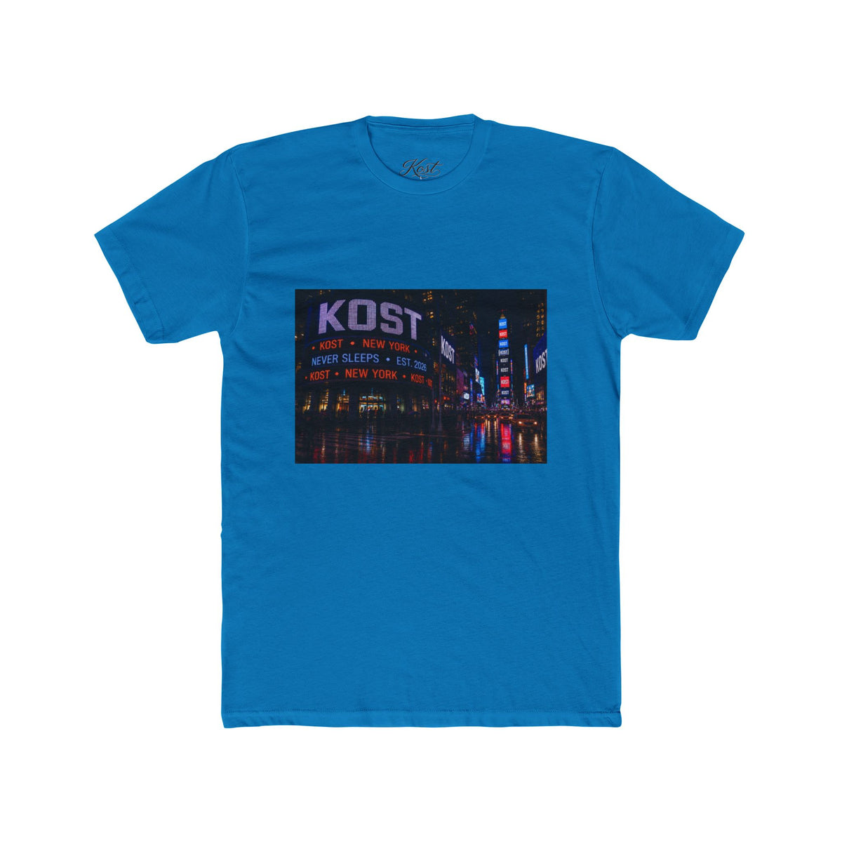 KOST Neon City Crew Tee — Retro Nightscape Graphic T‑Shirt