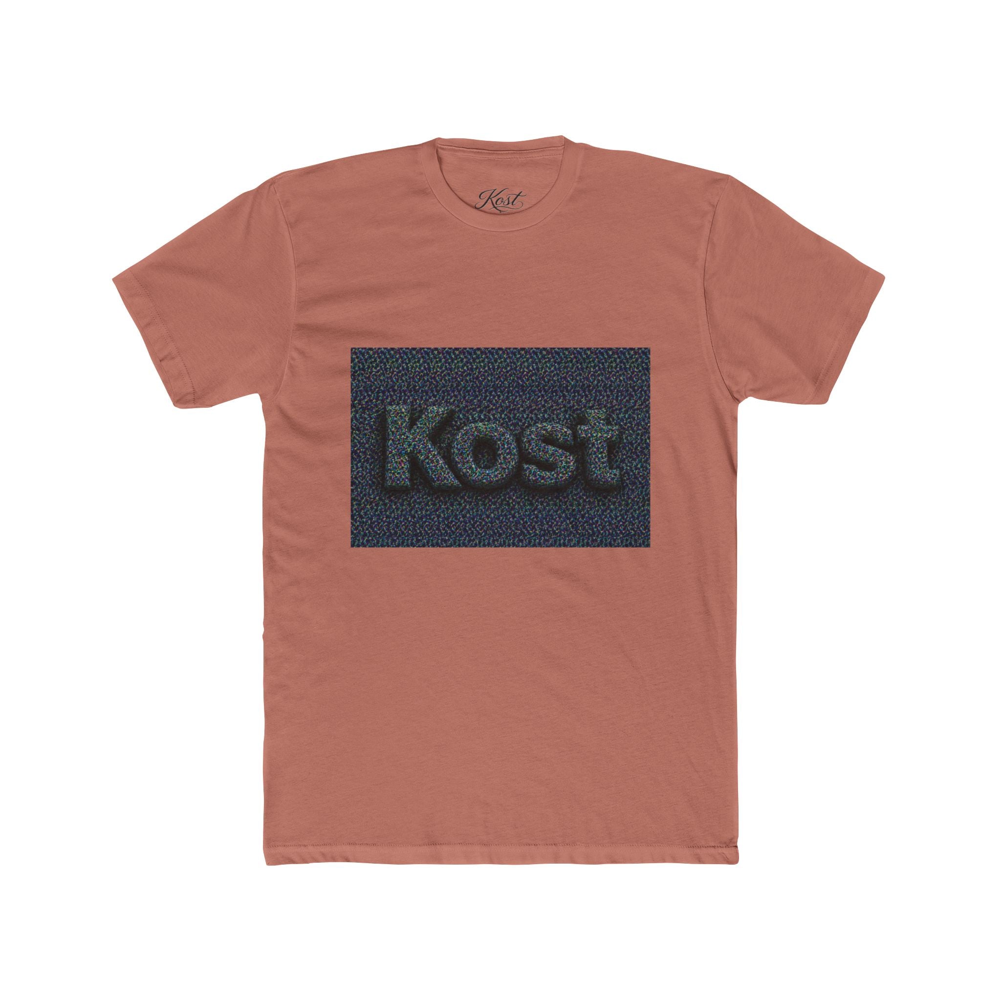 Kost Embroidered Logo Tee — Minimalist Cotton Crew T‑Shirt