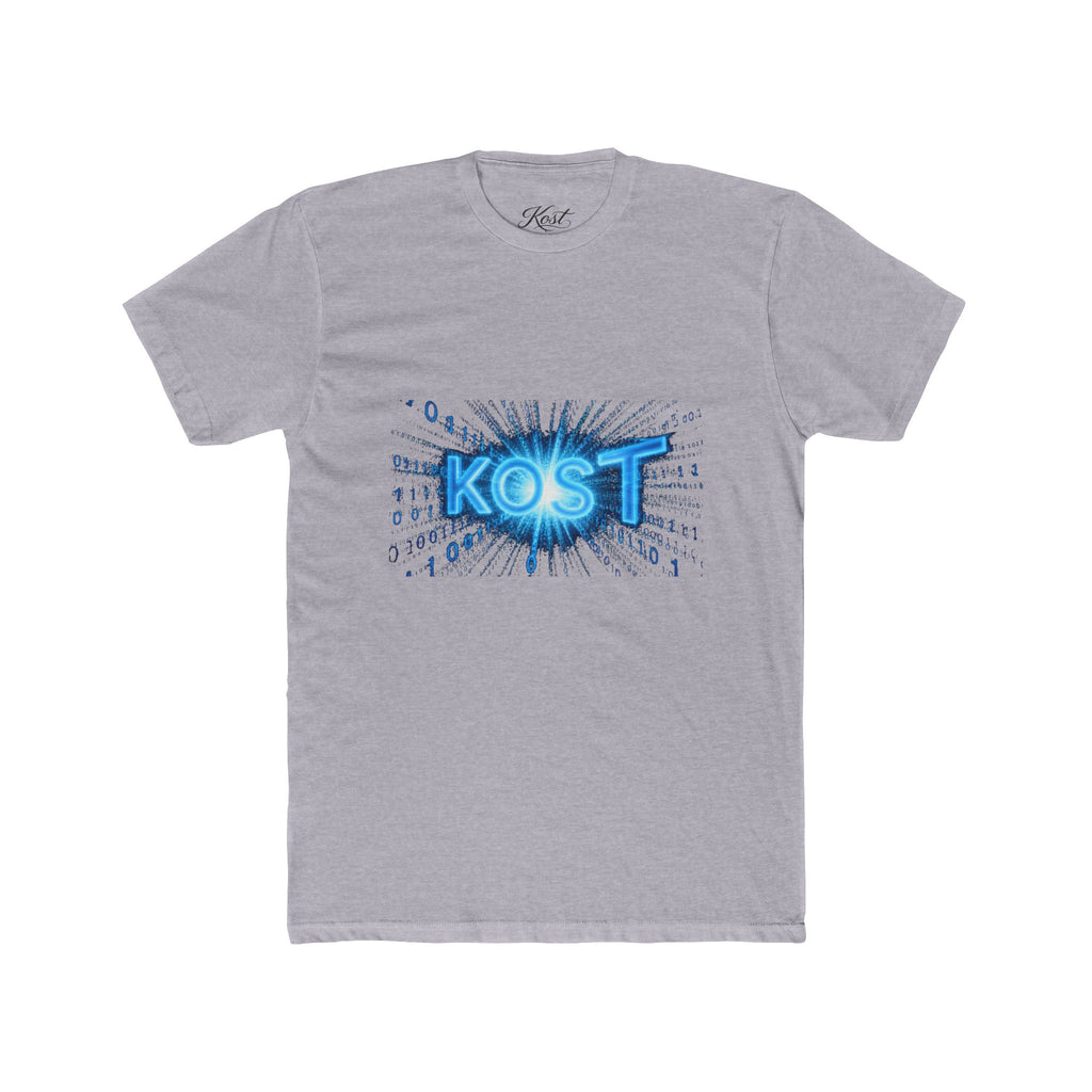 KOST Blue Burst Graphic Tee — Retro Tech Logo T-Shirt