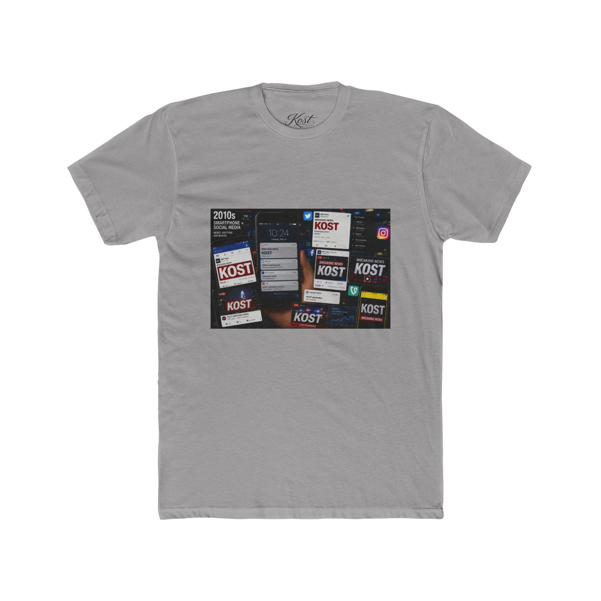 KOST Sticker Collage Tee — Vintage Radio Station Graphic T-Shirt