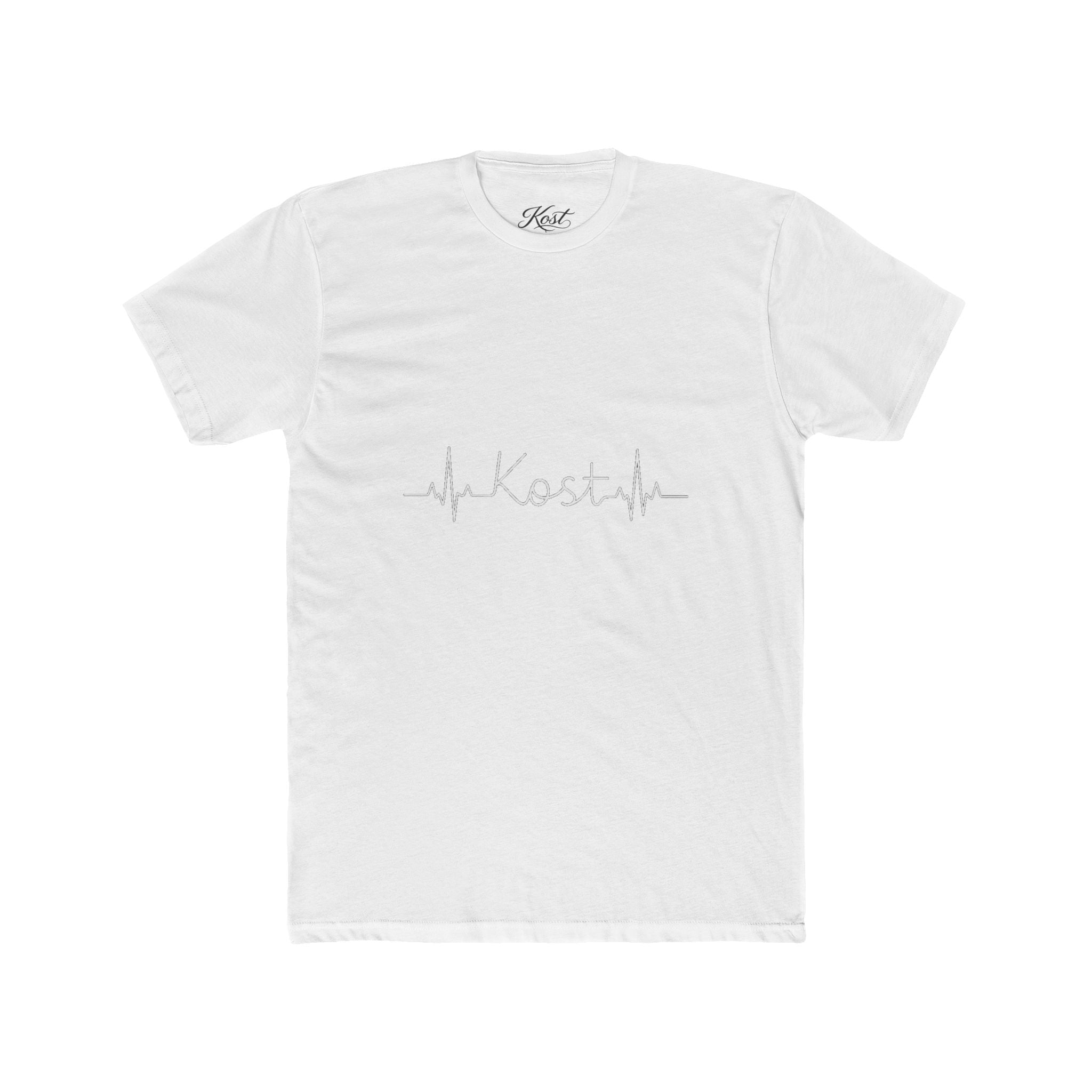 Kosta Heartbeat Tee — Minimal Name ECG Graphic T-Shirt