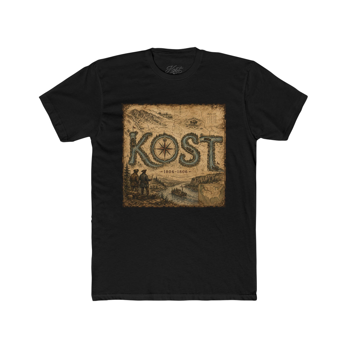 Vintage Compass 'KOST' Crew Tee - Nautical Adventure T-Shirt