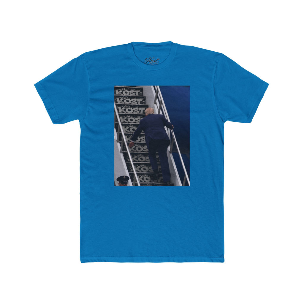 Vintage Skate Stairs Photo Tee — KOST Logo Graphic Crew Shirt