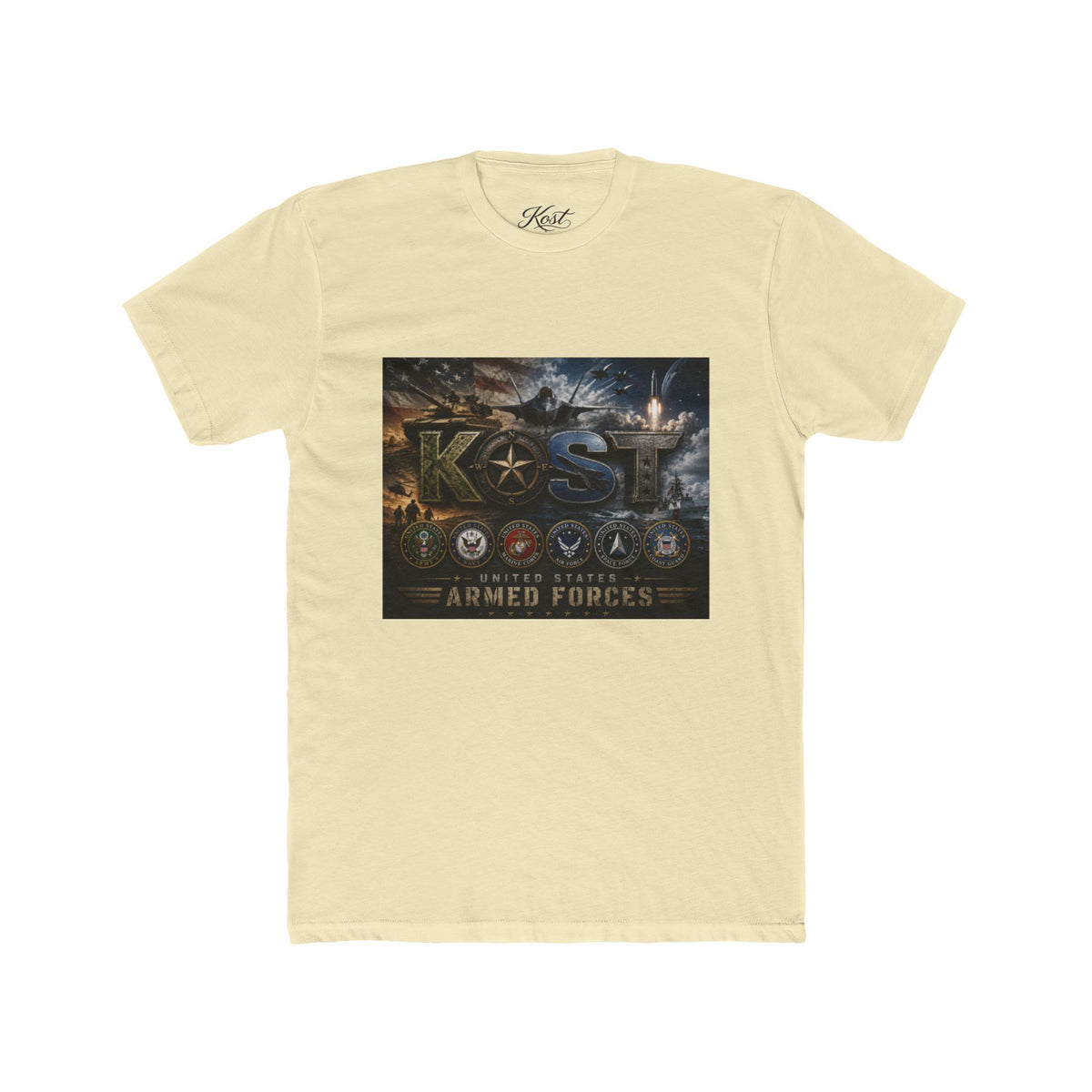Armed Forces Tribute Tee — KOST Military Pride Crew Shirt