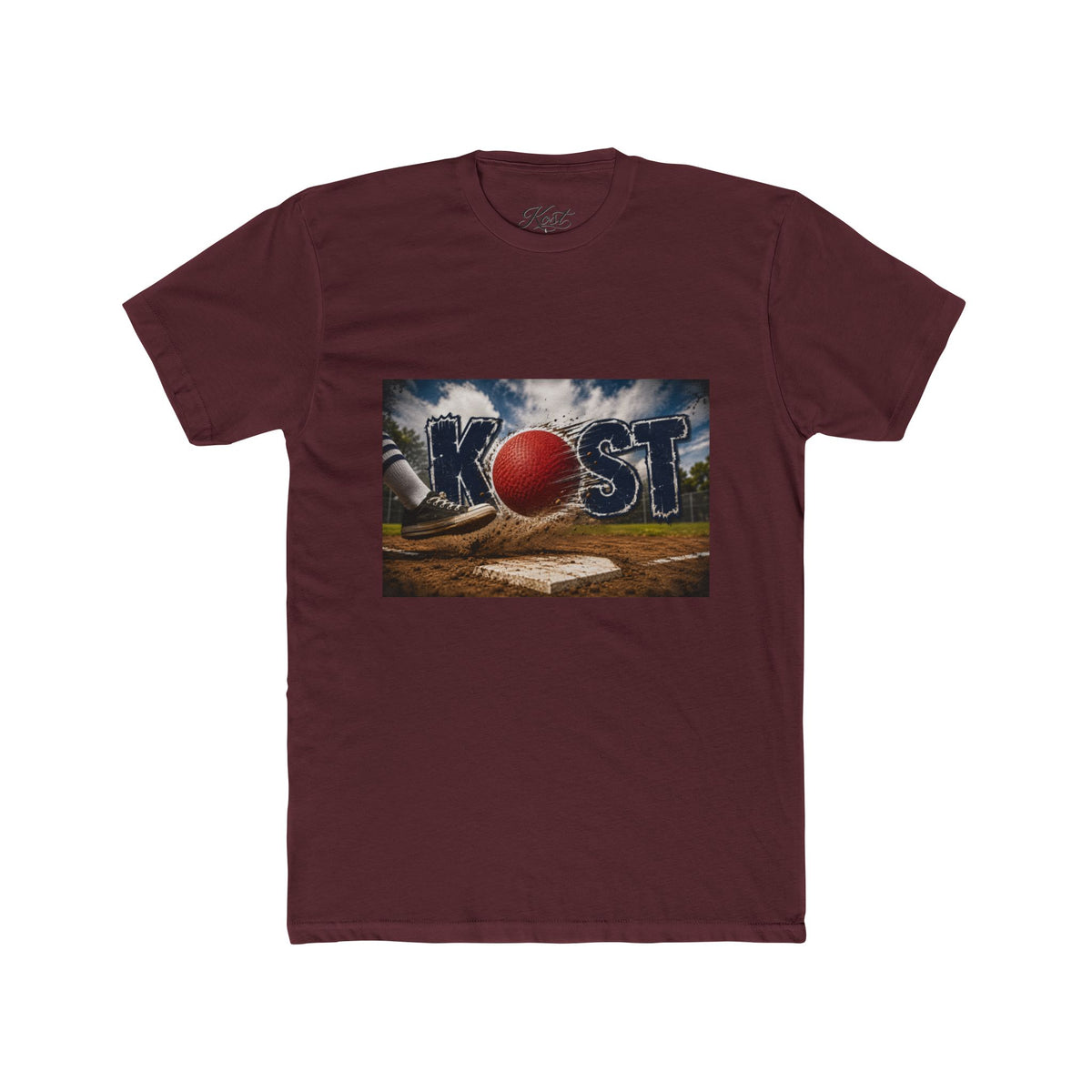 Baseball Field Graphic Tee — 'KOST' with Red Ball