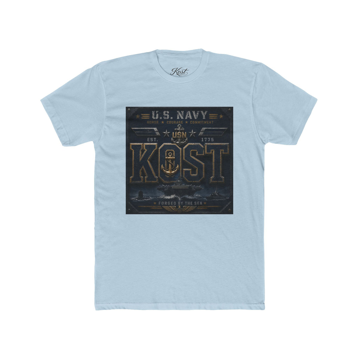 U.S. Navy Coast Vintage Anchor T-Shirt — KÖST Military Crew Tee