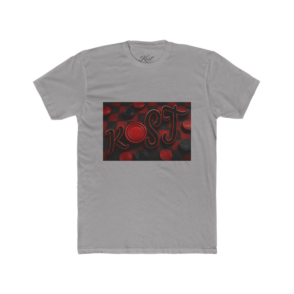 Abstract Red Bokeh Graphic Tee — 'Rogue' Script Design