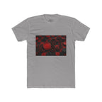 Abstract Red Bokeh Graphic Tee — 'Rogue' Script Design