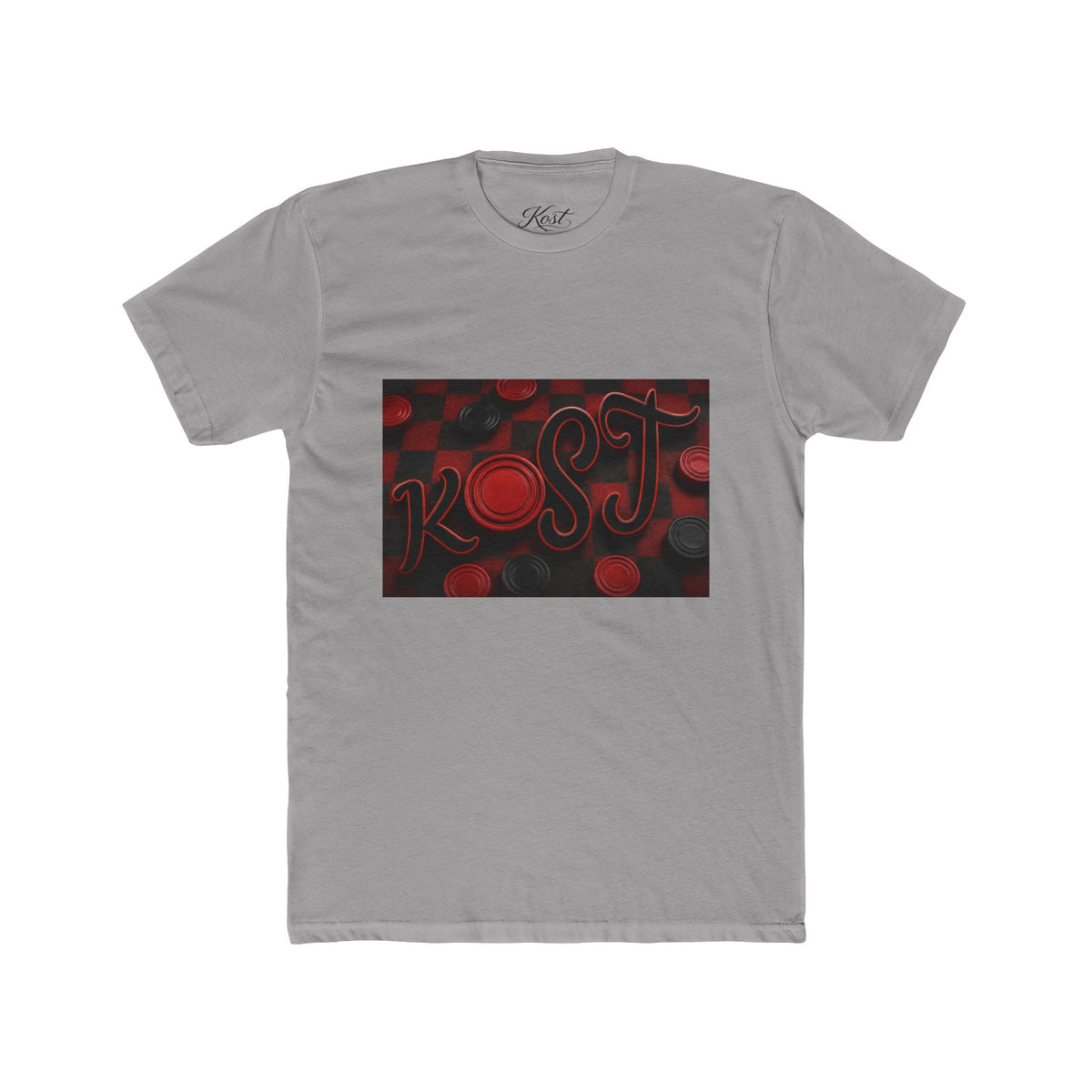 Abstract Red Bokeh Graphic Tee — 'Rogue' Script Design