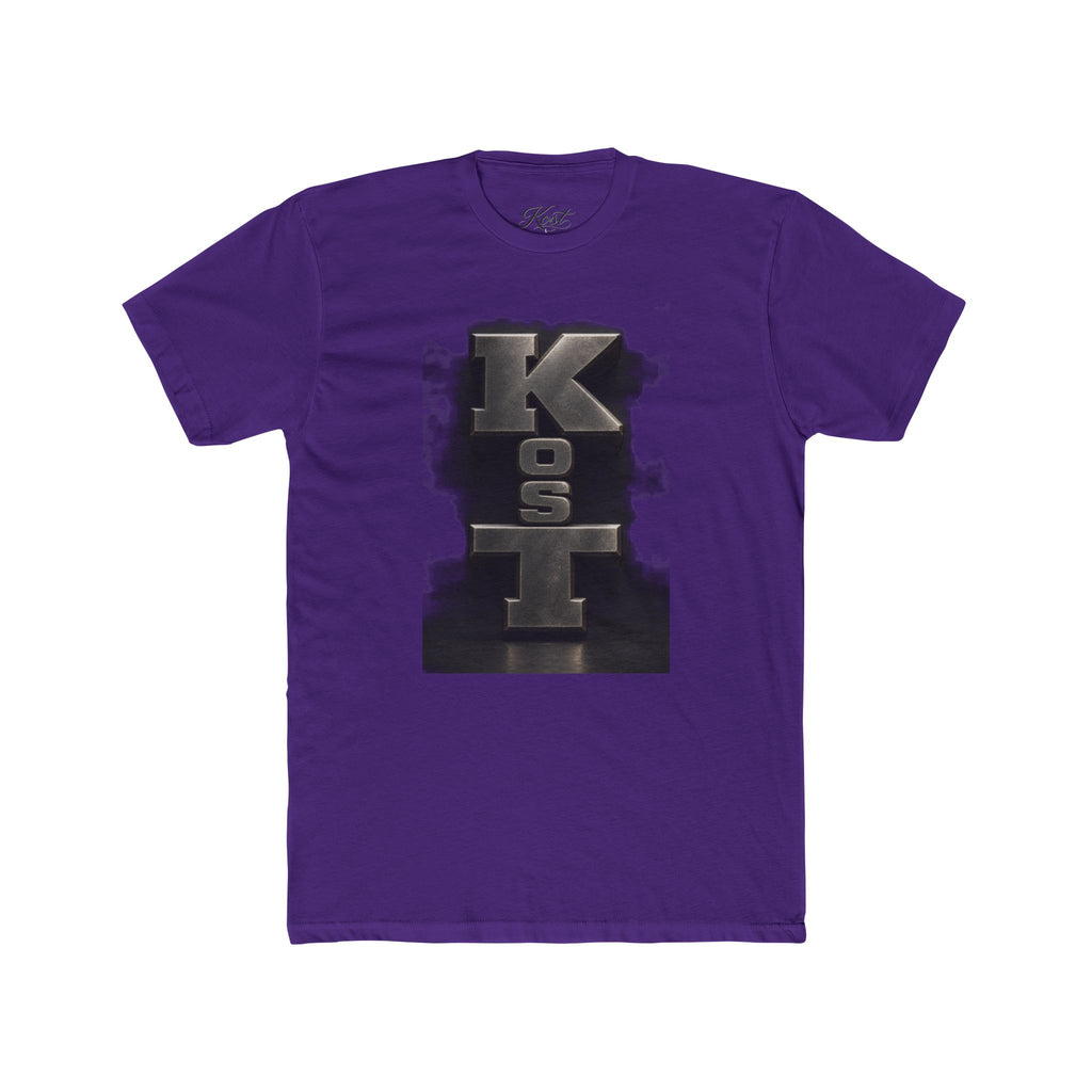 Kosl Vertical Monogram Tee — Bold Industrial Lettering Graphic T‑Shirt