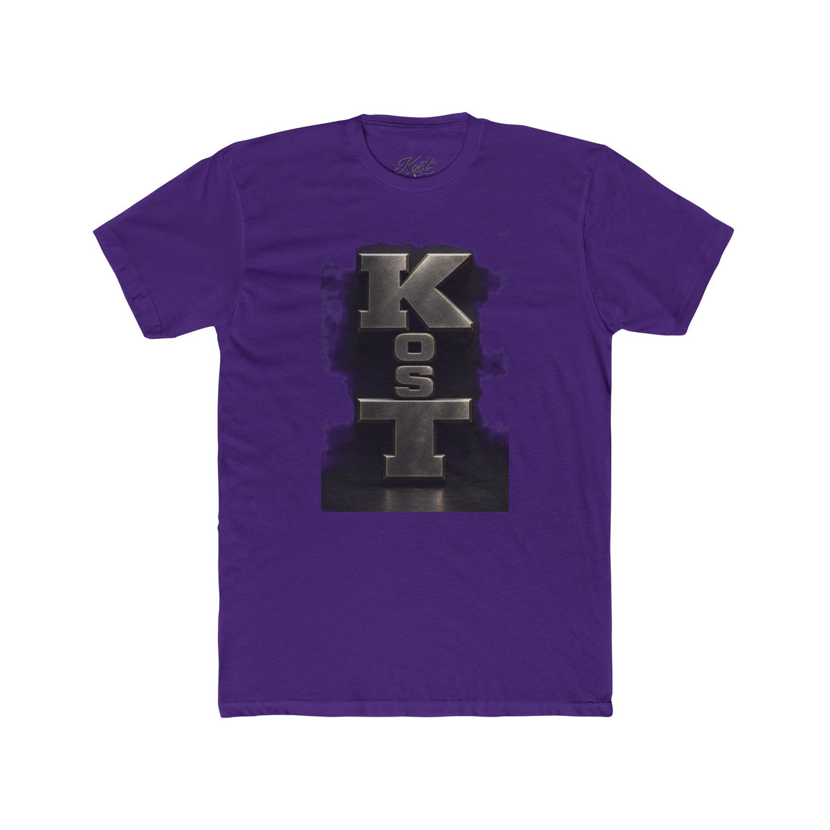Kosl Vertical Monogram Tee — Bold Industrial Lettering Graphic T‑Shirt