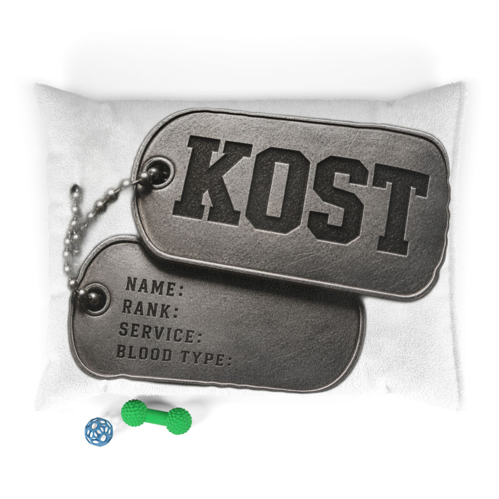 K9 Military Dog Tag Pet Bed