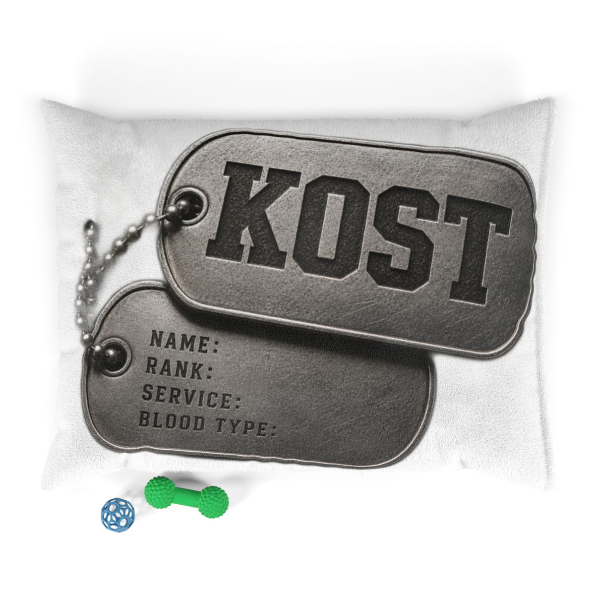 K9 Military Dog Tag Pet Bed