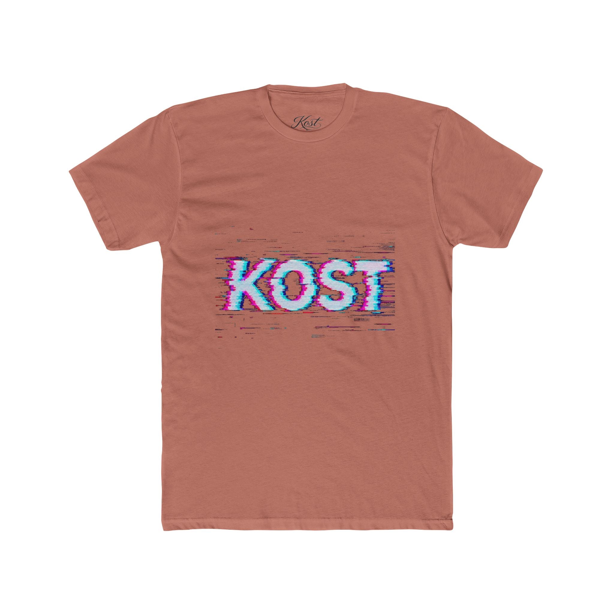 KOST Glitch Graphic Tee — Retro Vaporwave Logo T-Shirt