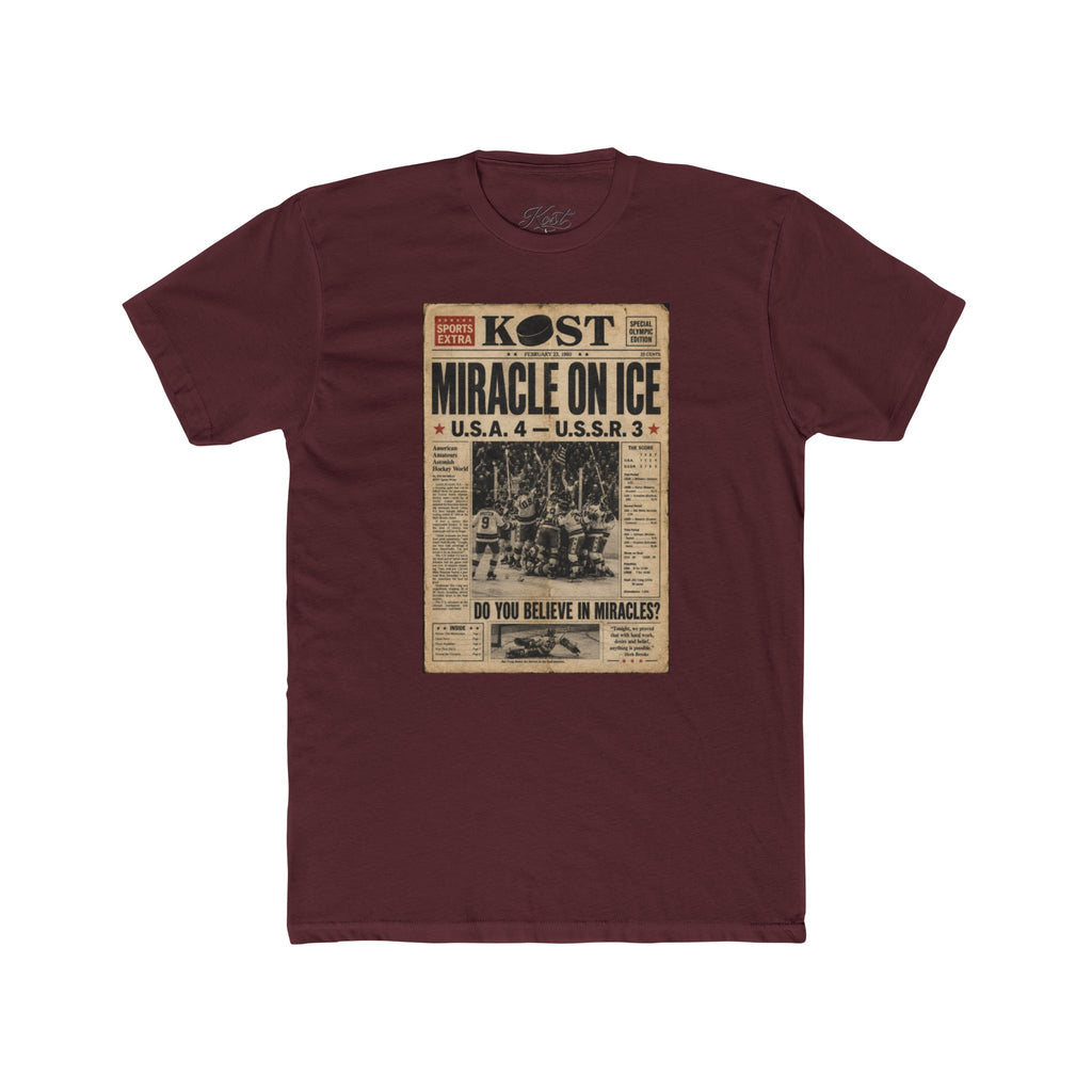 Miracle on Ice Vintage Newspaper T‑Shirt