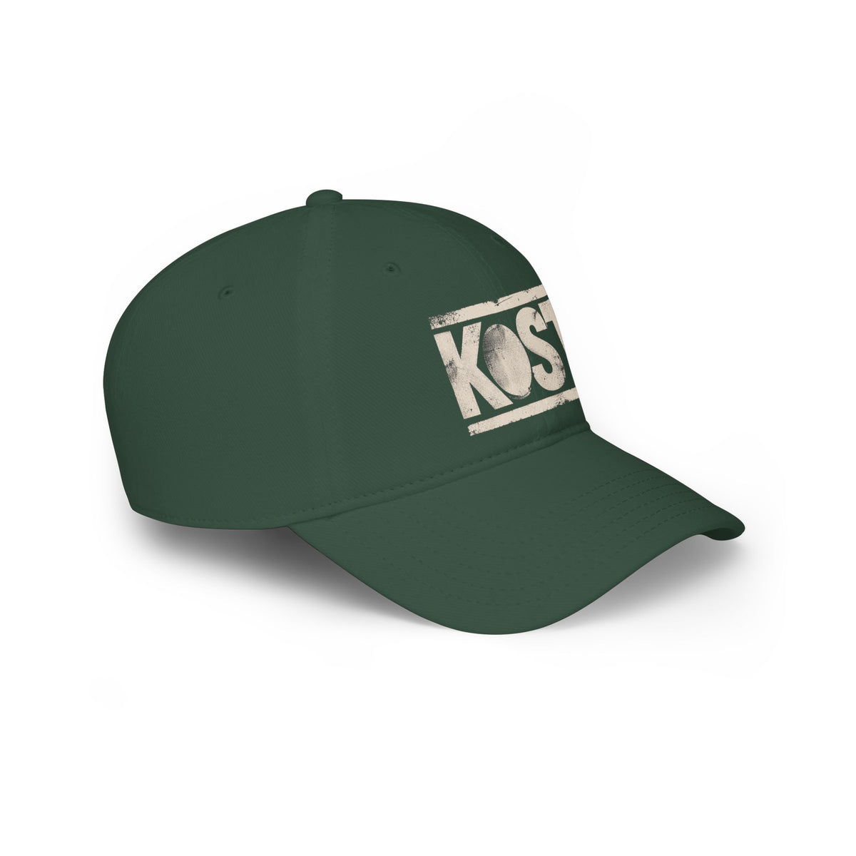 KOST Vintage Logo Baseball Cap — Distressed Red Low Profile Hat