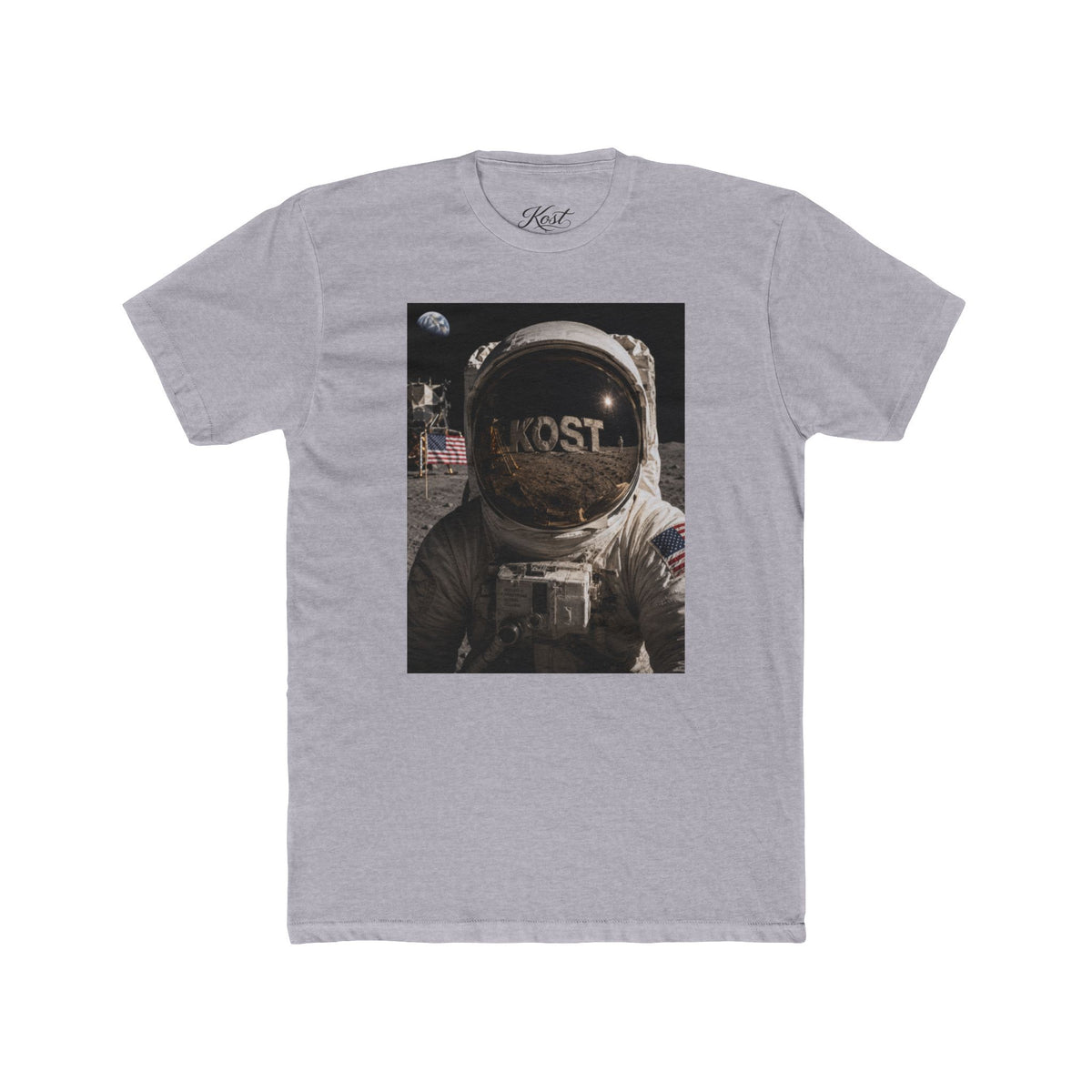 Astronaut Moonwalk T‑Shirt — Vintage Space Helmet Graphic