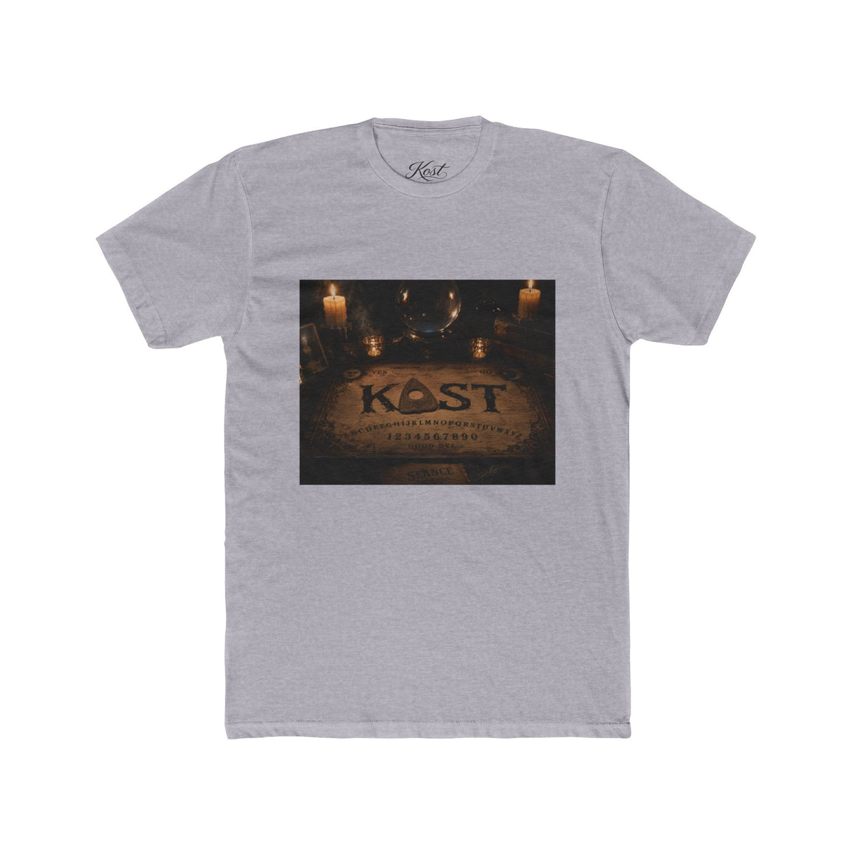 K-est Ouija Board T‑Shirt — Vintage Candlelit Spirit Board Tee