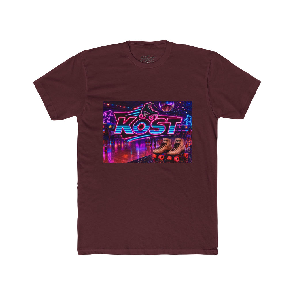 Retro Roller Disco Tee — “KOST” Neon Skate Graphic T-Shirt