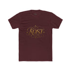 KOST Script Logo Tee — Elegant Gold Calligraphy Cotton T‑Shirt