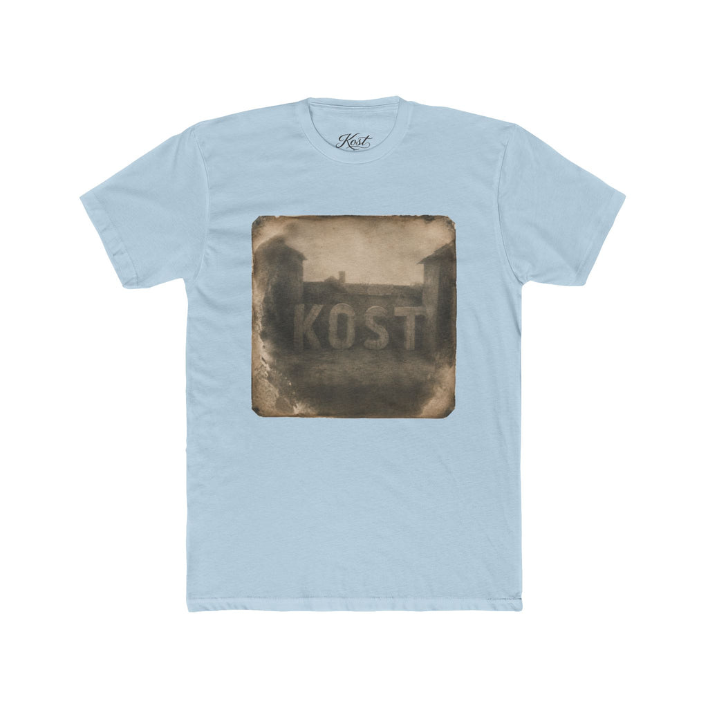 Vintage Photo Tee — 'KOST' Sepia Building Graphic
