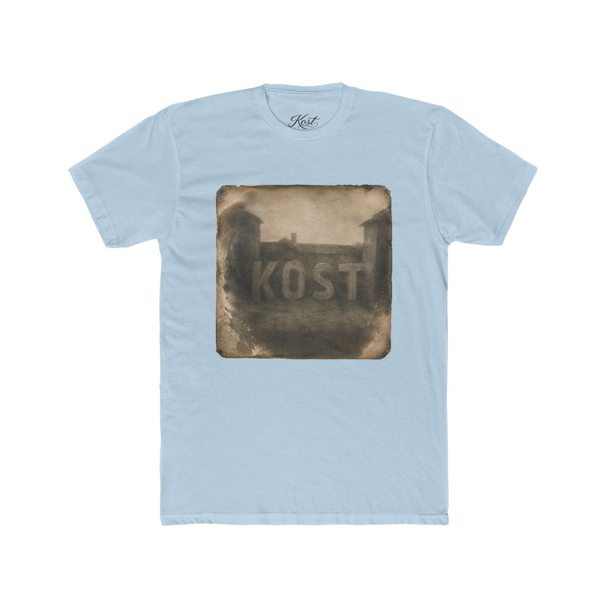 Vintage Photo Tee — 'KOST' Sepia Building Graphic