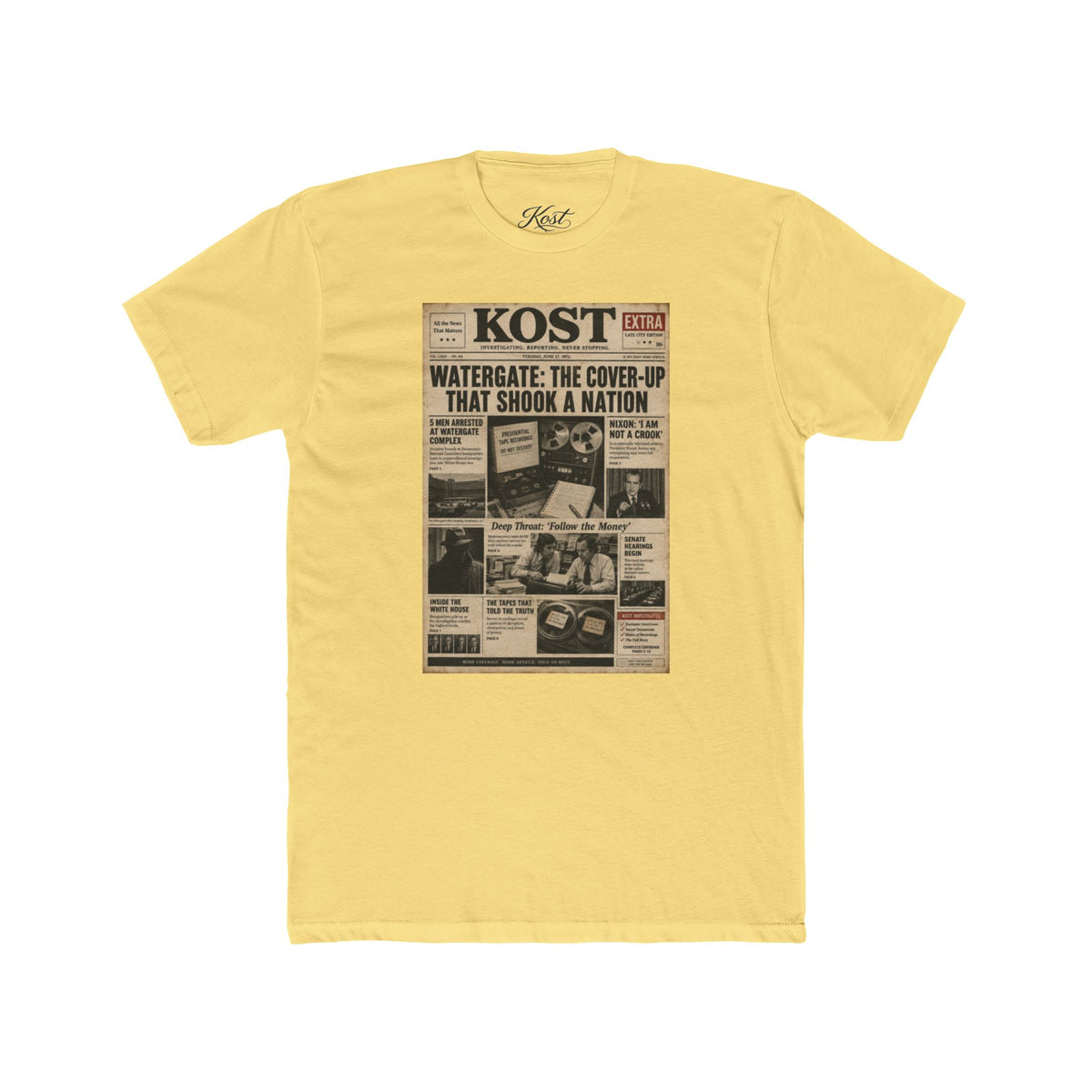 Watergate Front Page T‑Shirt — Vintage Newspaper Graphic Tee