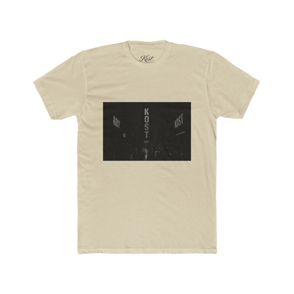 KOST Neon Sign Photo Tee — Vintage Urban Night Streetwear T-Shirt