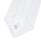 White Necktie with Elegant Monogram Design