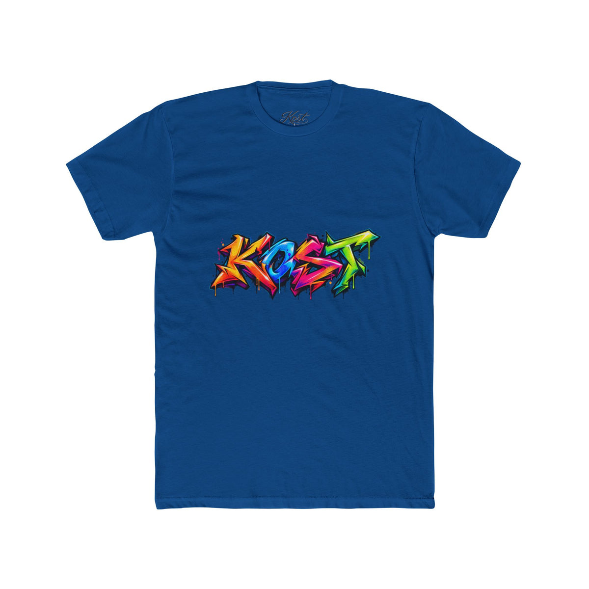Graffiti 'Kost' Tee – Colorful Street Art Crew Neck T-Shirt