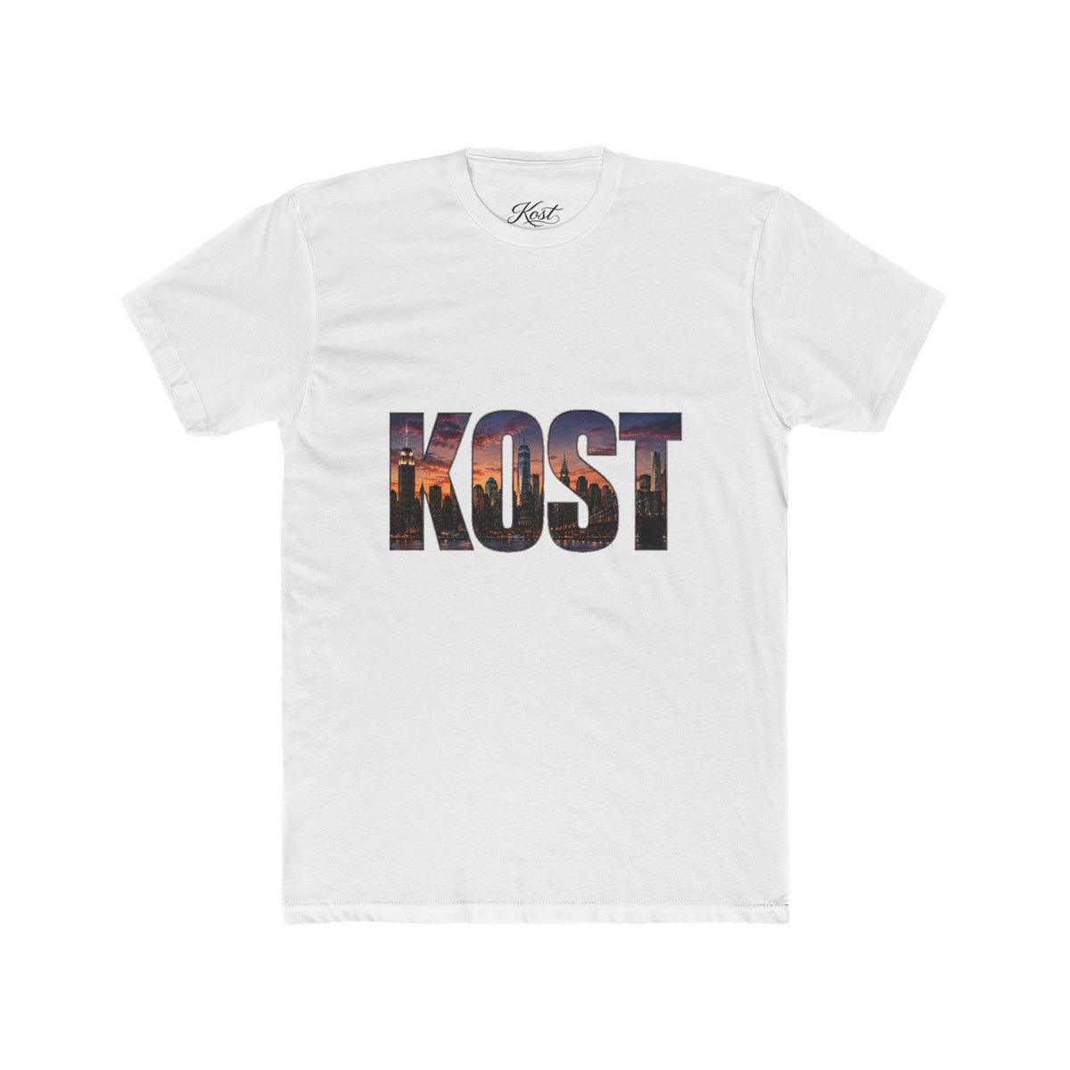KOST Cityscape Tee — 'KOST' Skyline Graphic Crewneck