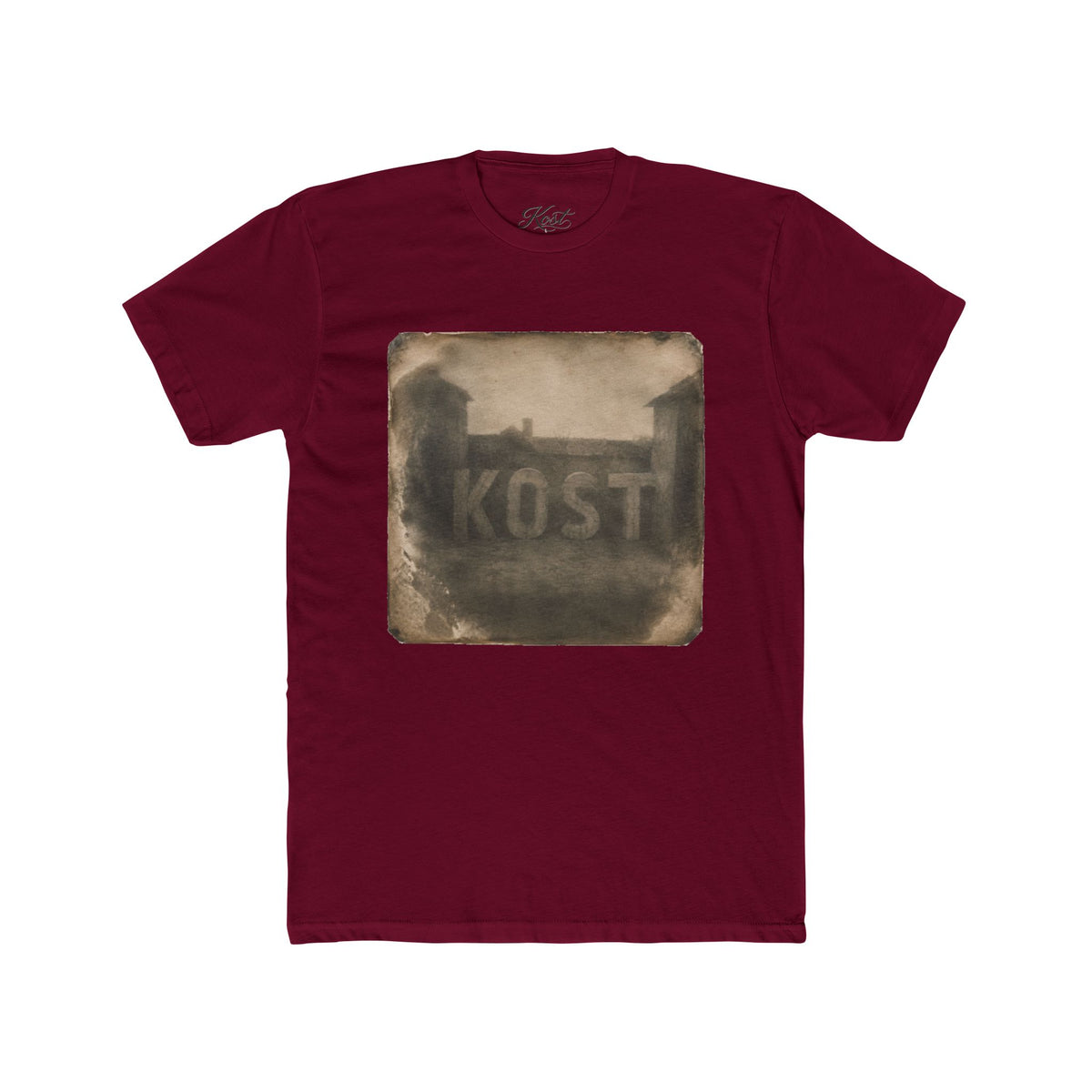 Vintage Photo Tee — 'KOST' Sepia Building Graphic