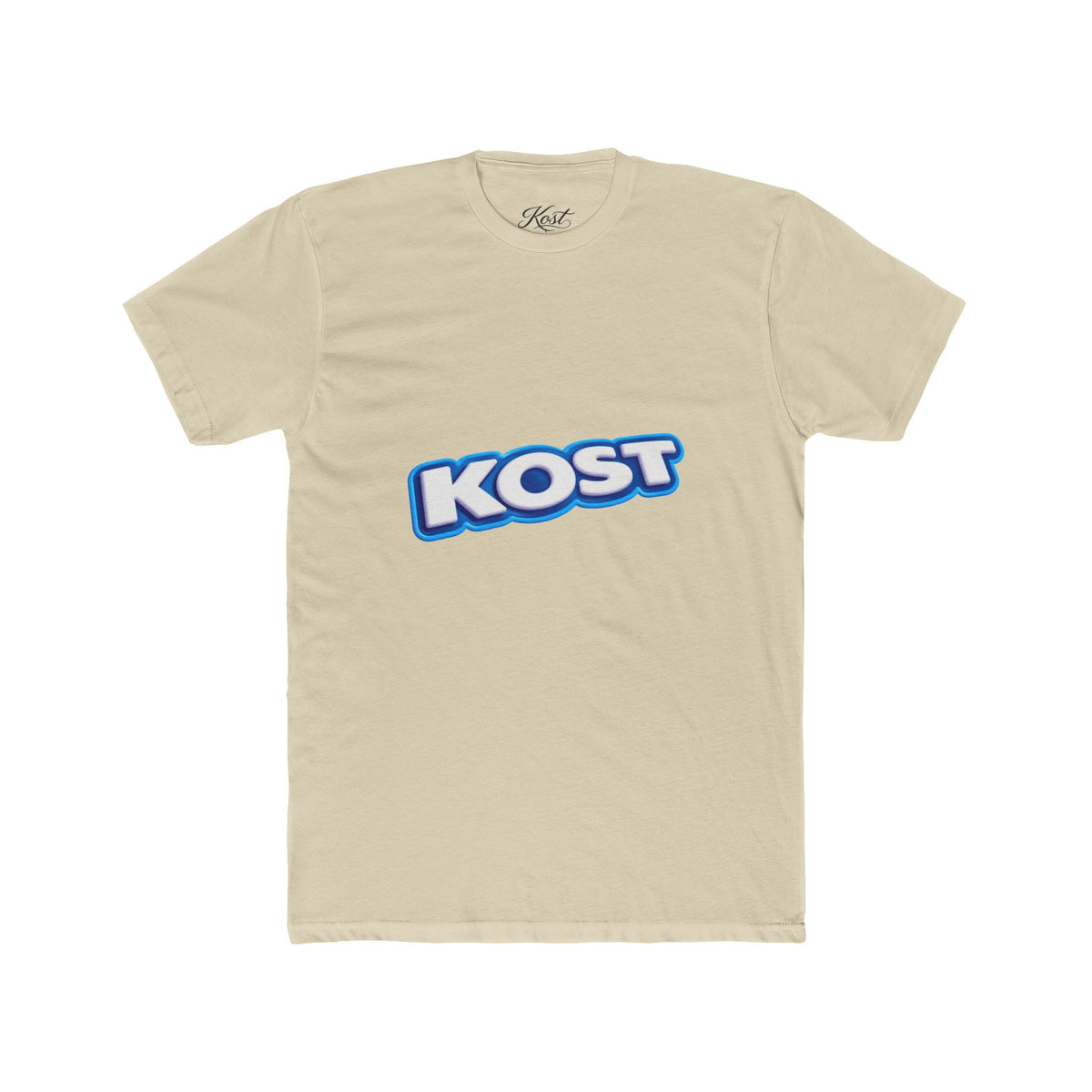 KOST Logo Tee — Retro Blue Gradient Graphic T-Shirt