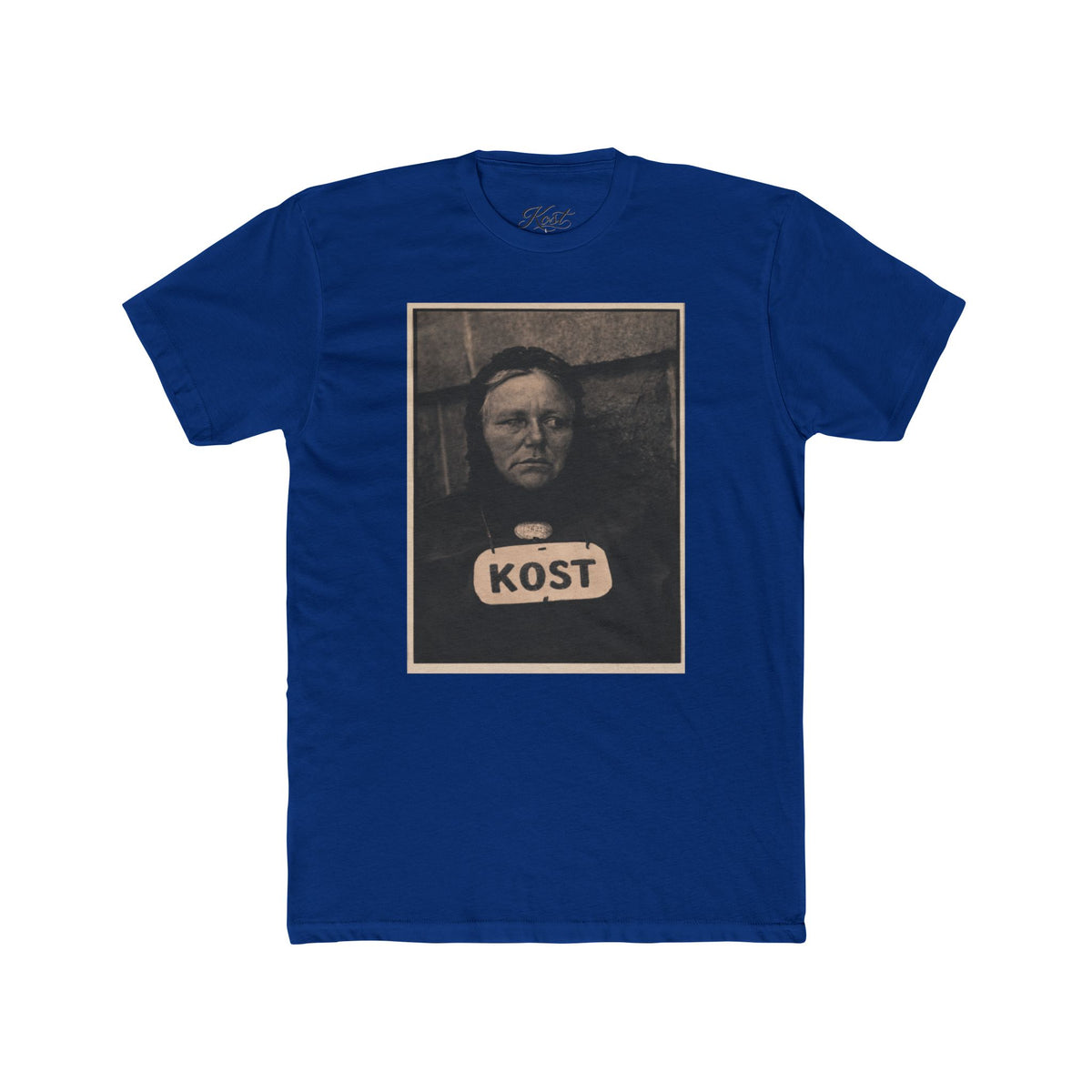 Vintage Portrait Tee — 'KOST' Graphic Cotton Shirt