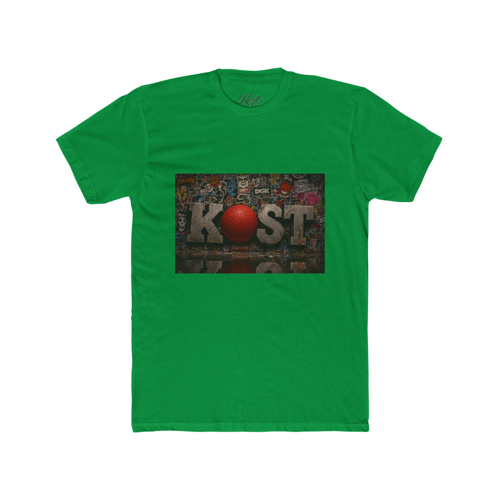 KØST Vintage Sticker Collage Tee — Red Heart Logo Graphic T‑Shirt