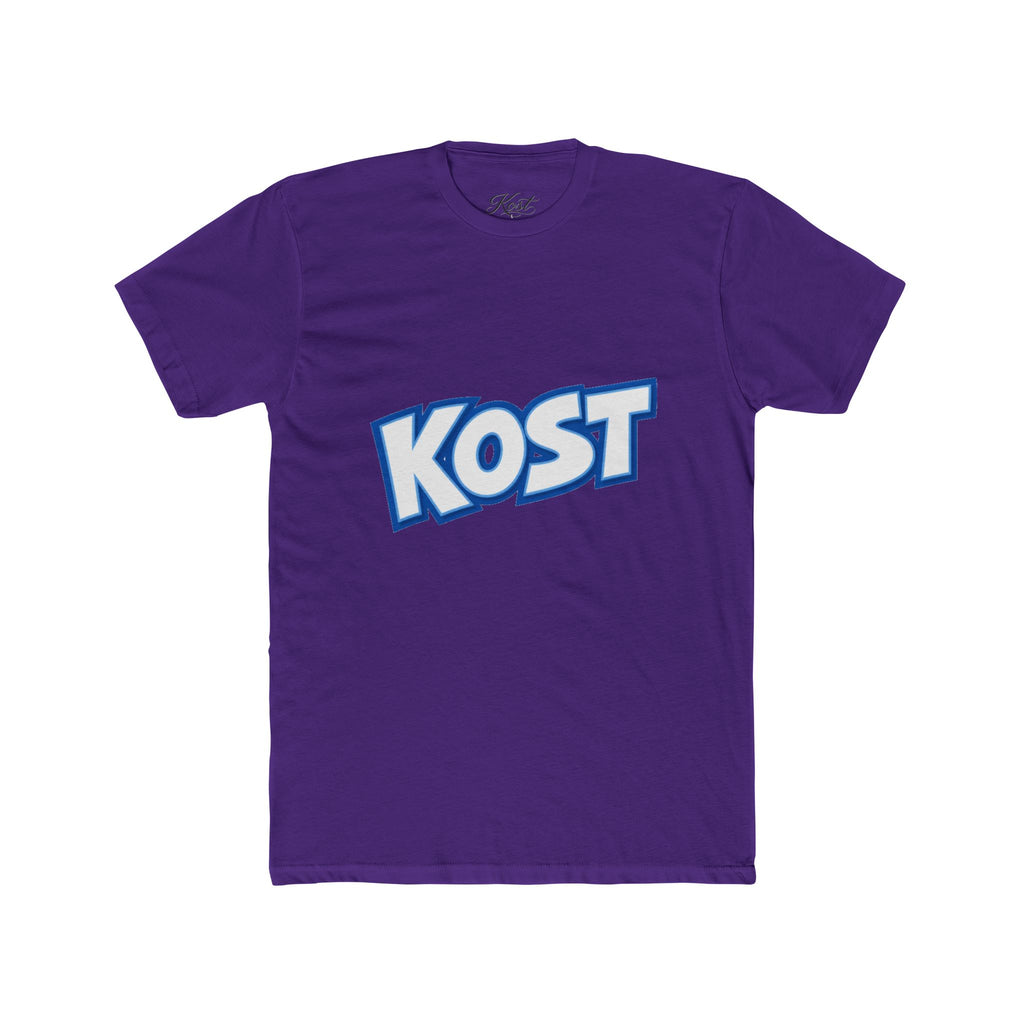 KOST Retro Logo T‑Shirt — Bold Blue Graphic Crew Tee