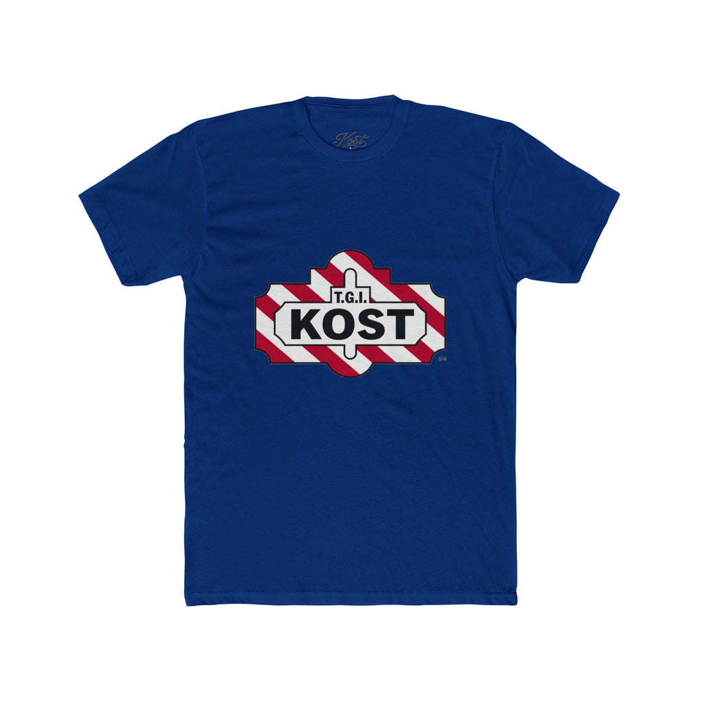 KOST Logo Tee — Retro Candy-Stripe Graphic T-Shirt