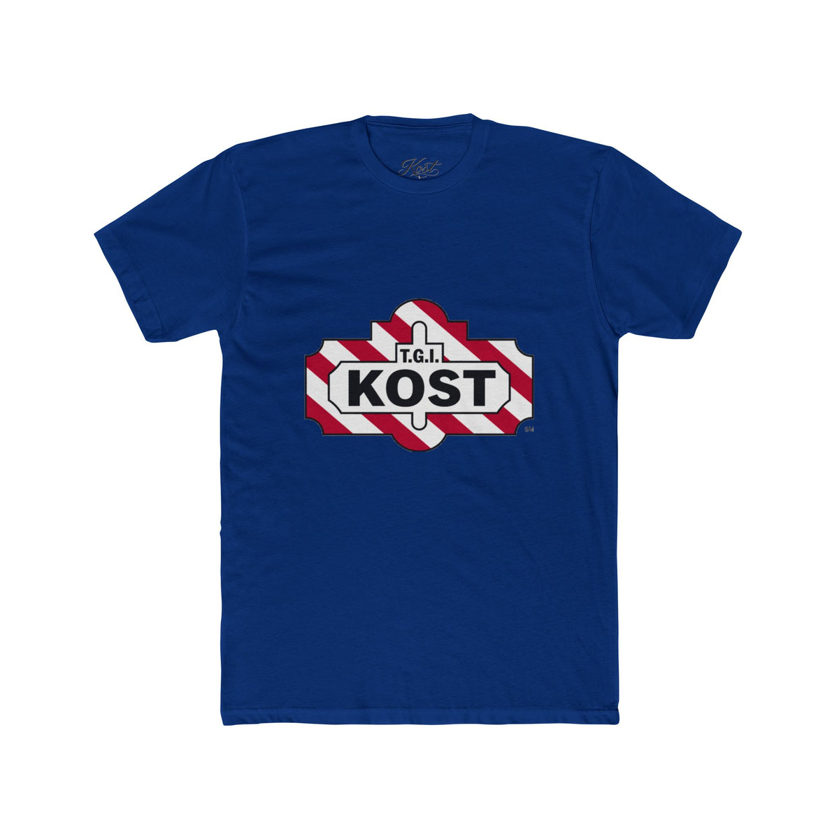 KOST Logo Tee — Retro Candy-Stripe Graphic T-Shirt