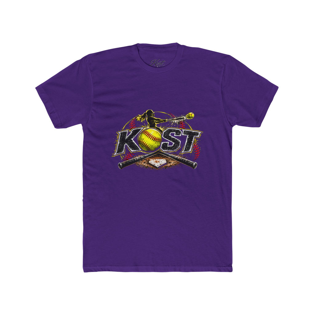 Softball Crossed Bats Tee — KOST Graphic Cotton Crew Shirt