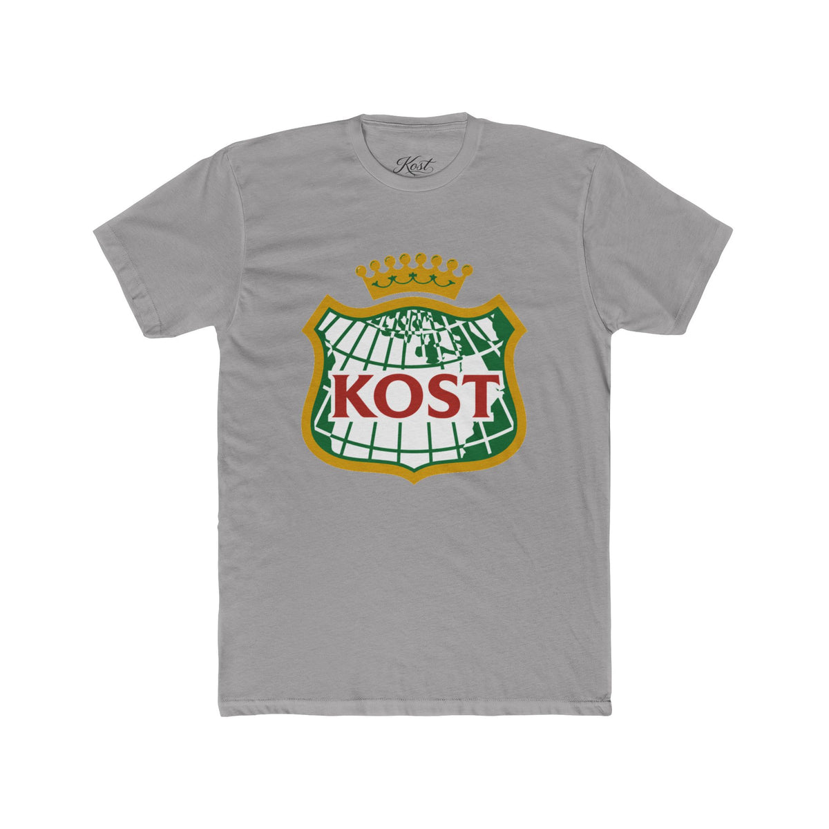 KOST Crest T‑Shirt — Vintage Crowned Globe Logo Tee