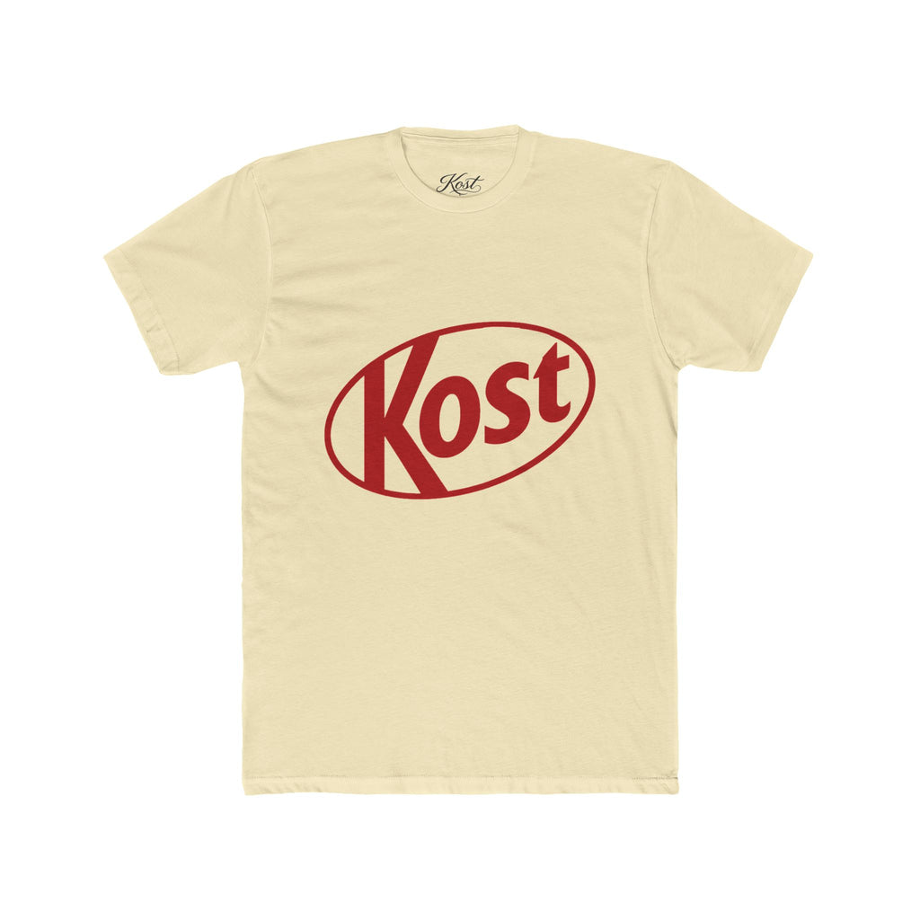 Kost Logo Tee — Retro Red Graphic Crew T‑Shirt