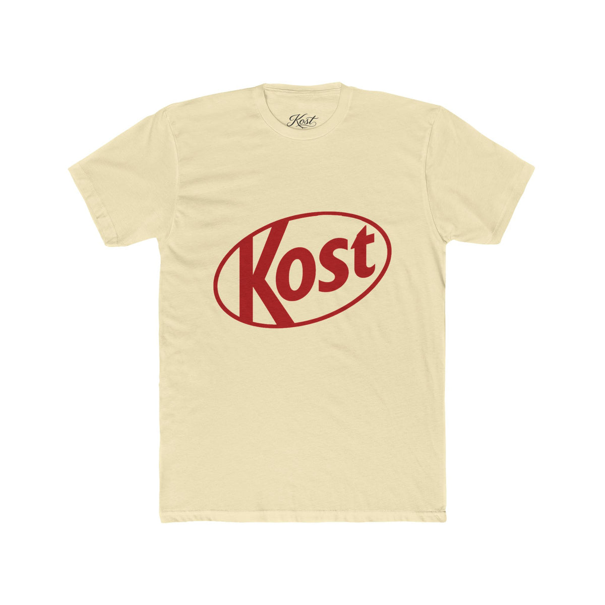 Kost Logo Tee — Retro Red Graphic Crew T‑Shirt