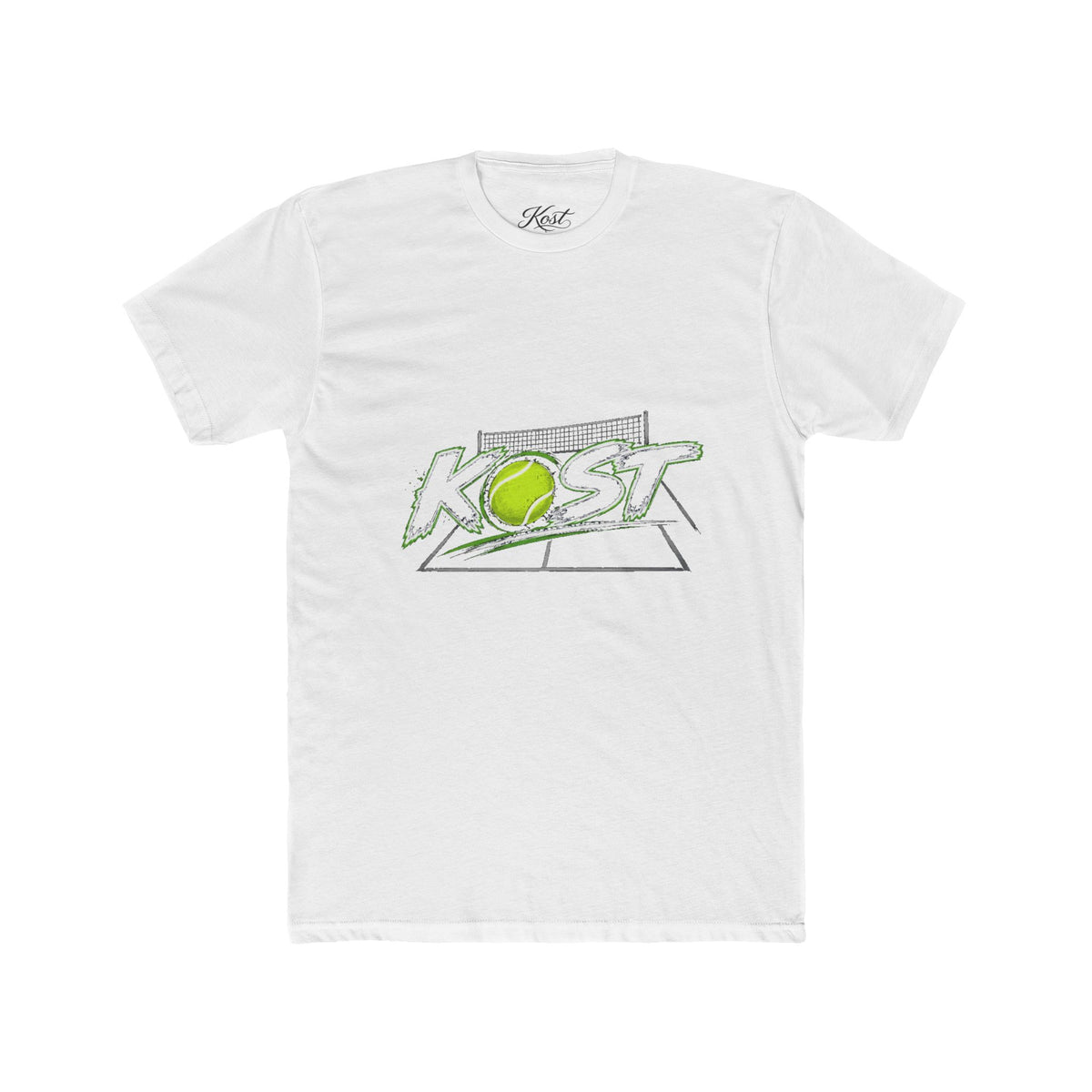 Tennis Tee — 'KOST' Graphic Cotton Crew Shirt