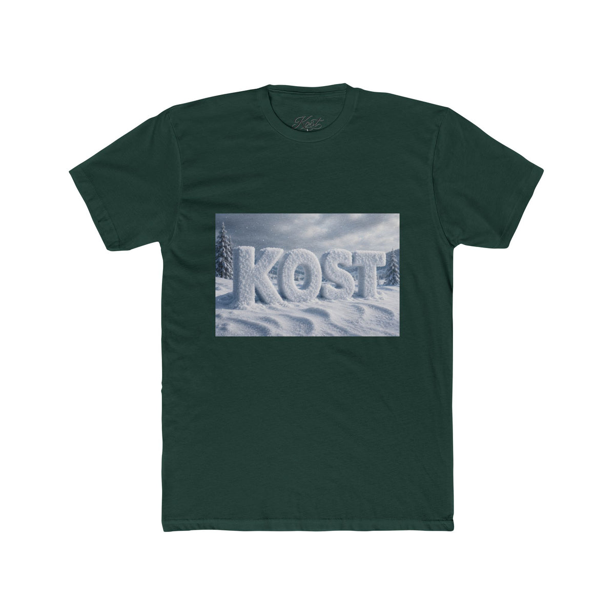 KOST Snow Ice Graphic Tee — Winter Landscape Cotton T-Shirt