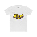 Kost Logo Tee — Retro Yellow Script Graphic T-Shirt