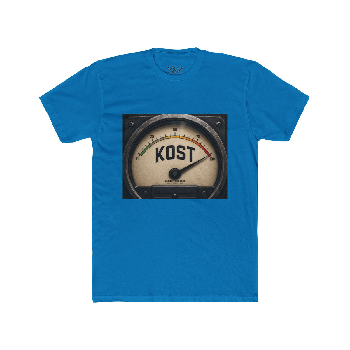 Vintage Radio Meter Tee — “KOST” Gauge Graphic Cotton T‑Shirt