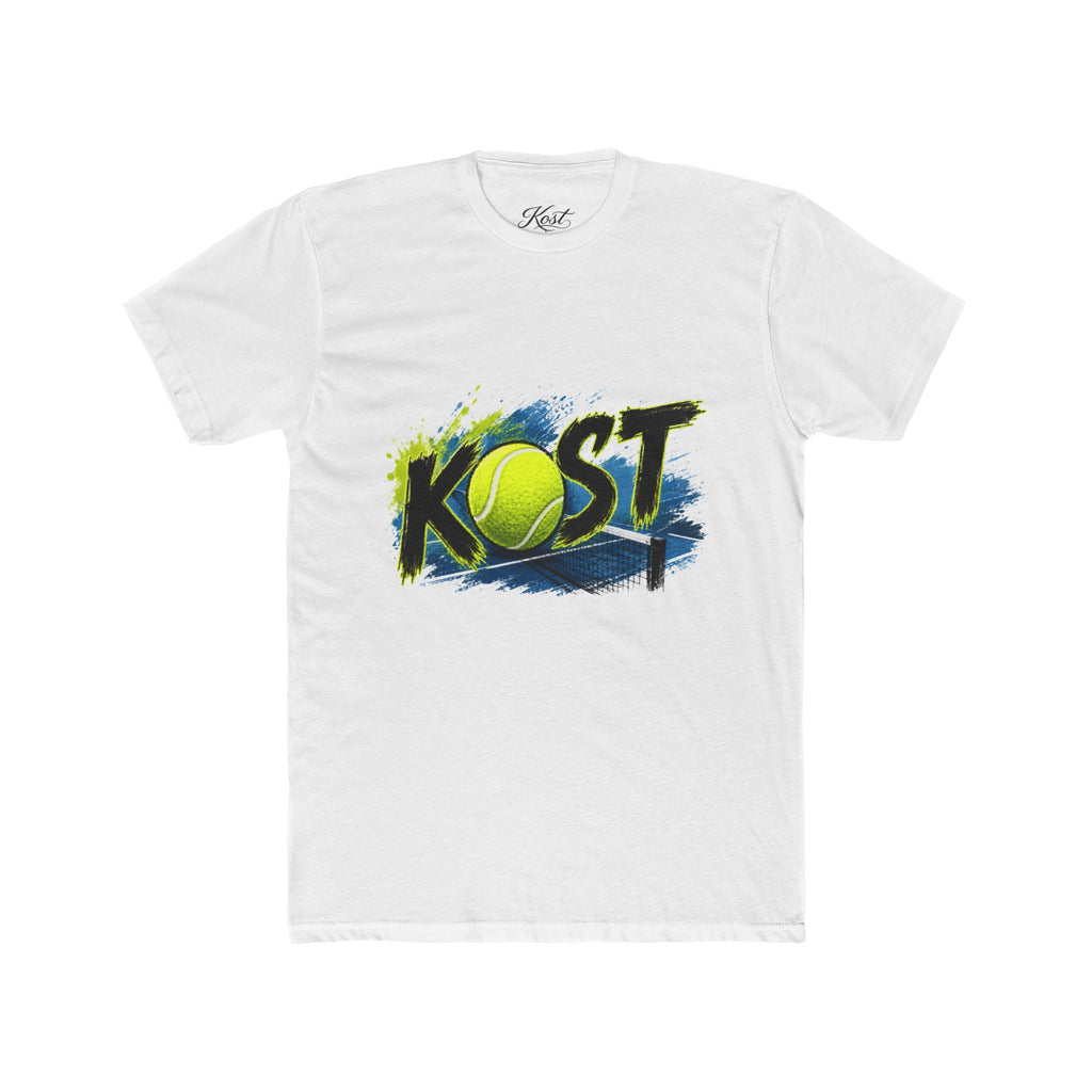 KOST Tennis Logo T‑Shirt — Vintage Brushstroke Tennis Graphic Tee