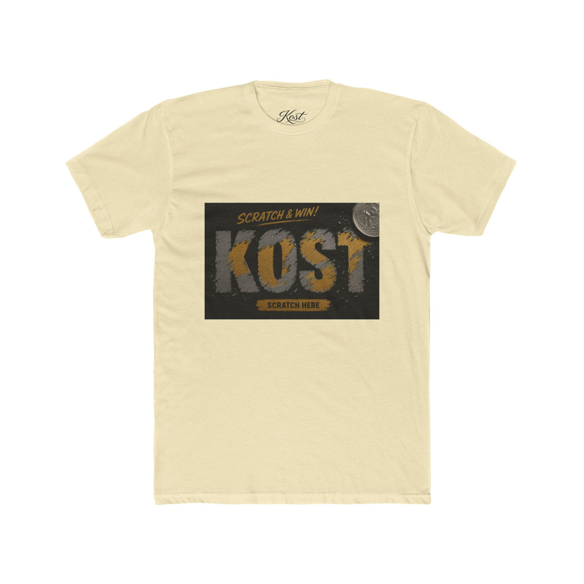 Kost Scratch & Win Graphic Tee — Retro Lottery Ticket Design