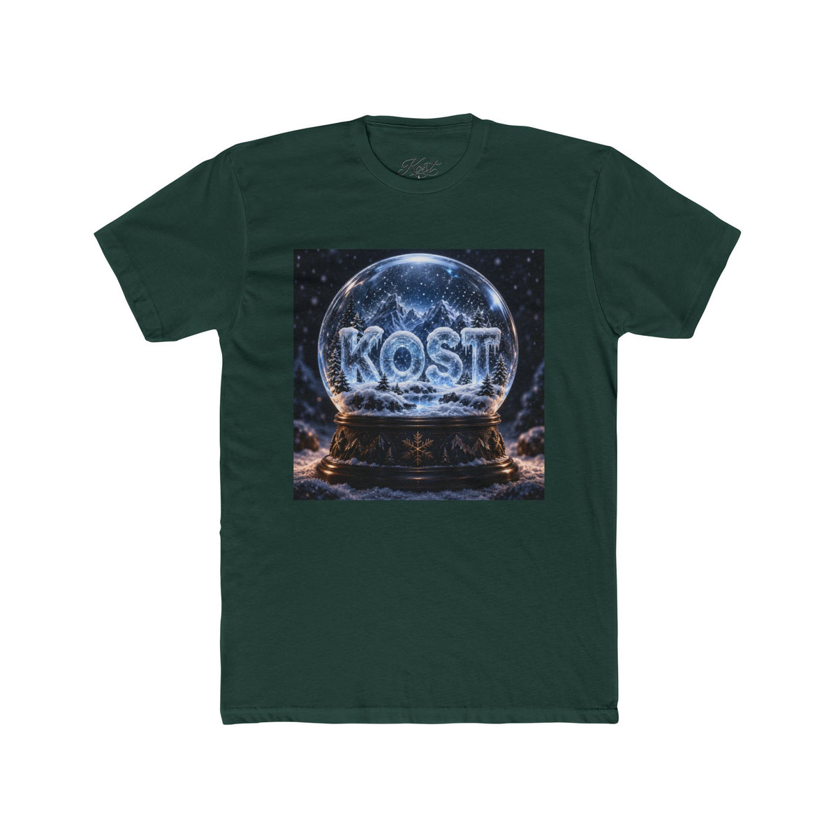 KOST Snow Globe Graphic Tee — Vintage Holiday Winter Scene T-Shirt